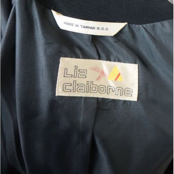 LIZ CLAIBORNE - WOMEN'S VINTAGE BLACK OVERSIZED BLAZER JACKET - SIZE 8 - Picture 8 of 8